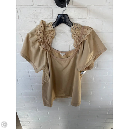 Top Short Sleeve By Pilcro In Yellow, Size: L
