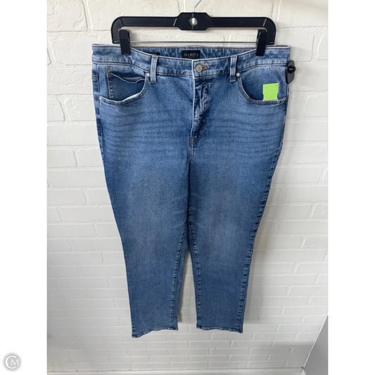 Jeans Straight By Talbots In Blue Denim, Size: 12