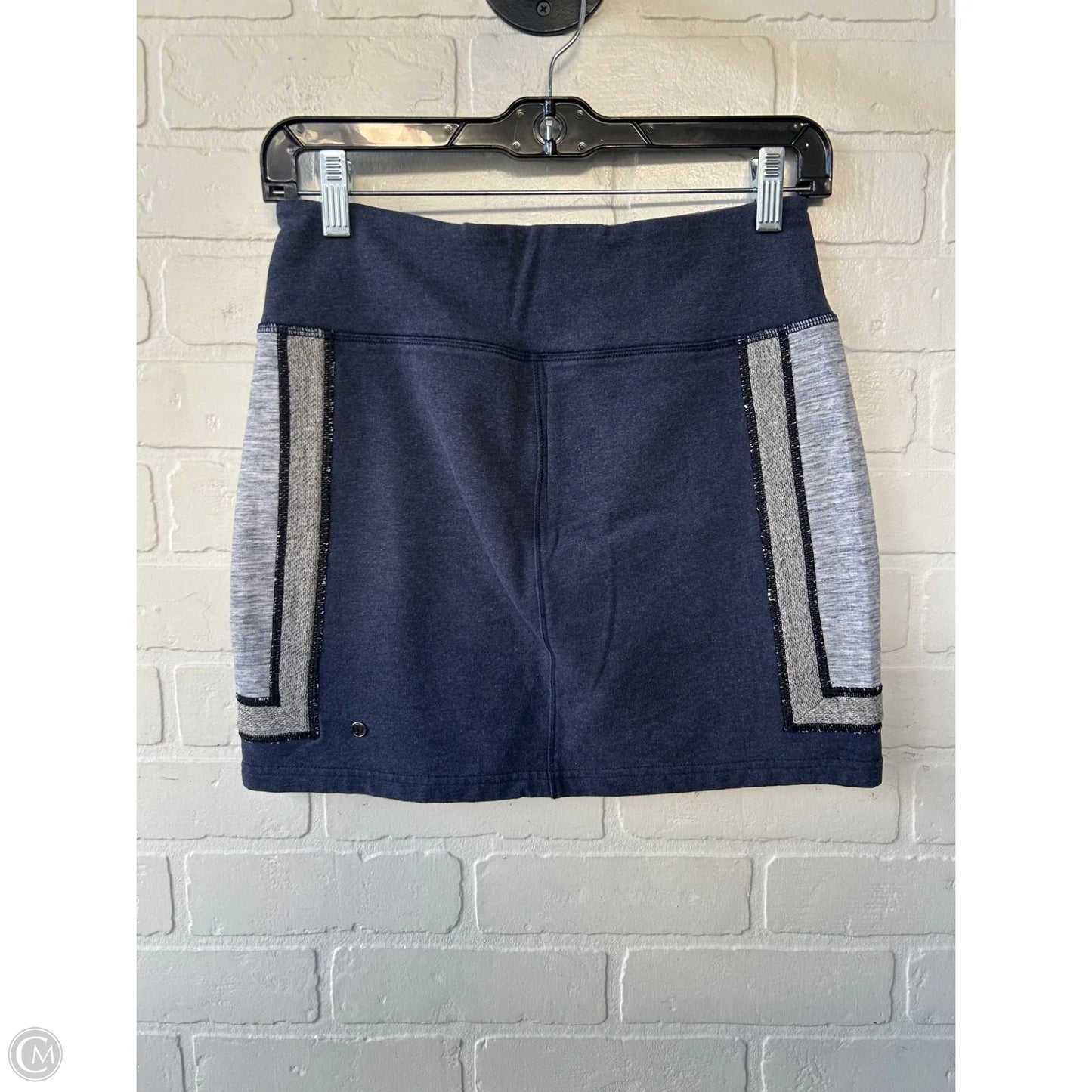 Athletic Skort By Lululemon In Blue & Grey, Size: 4