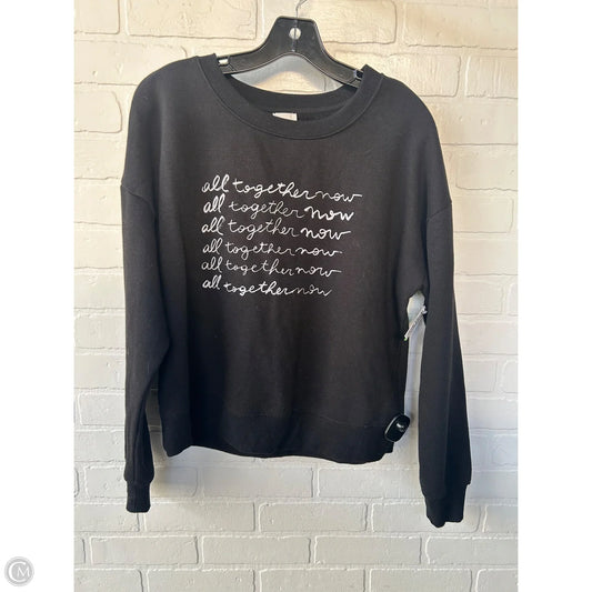 Sweatshirt Crewneck By Maeve In Black & White, Size: S