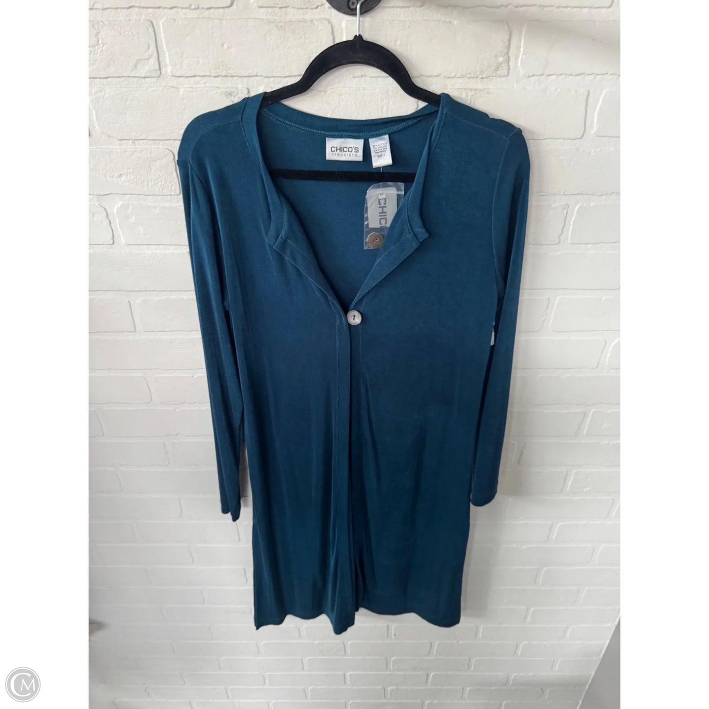 Cardigan By Chicos In Teal, Size: M