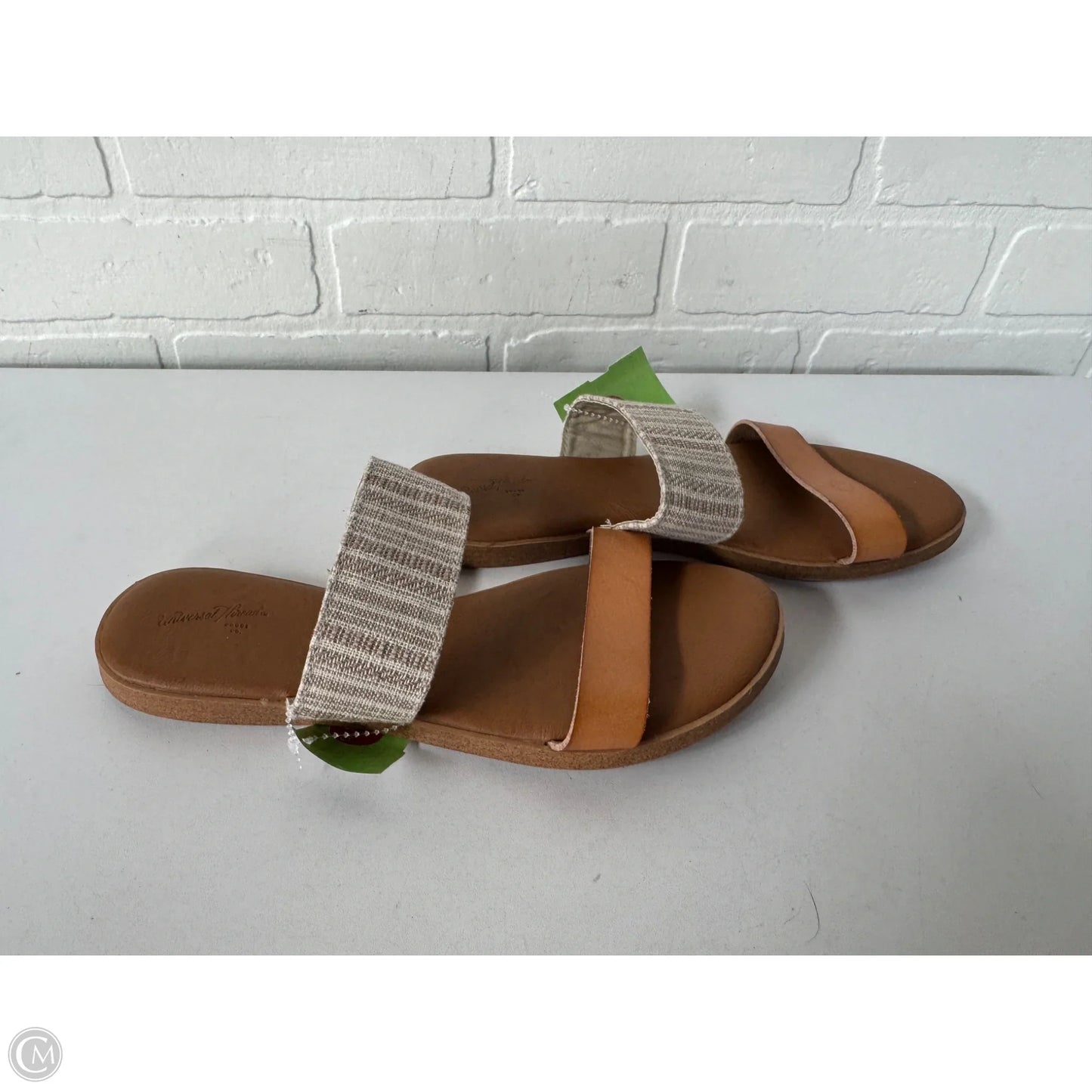 Sandals Flats By Universal Thread In Cream & Tan, Size: 7