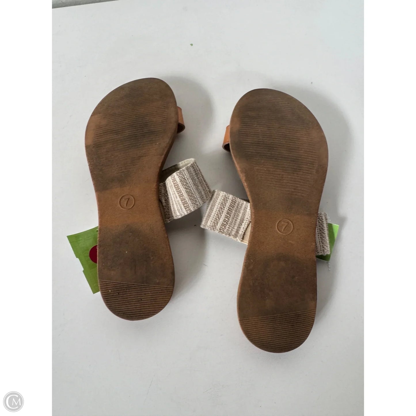 Sandals Flats By Universal Thread In Cream & Tan, Size: 7