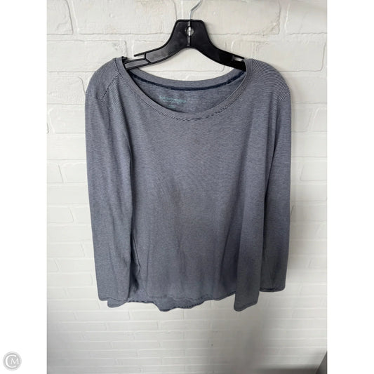 Top Long Sleeve By Soft Surroundings In Blue & White, Size: Xl