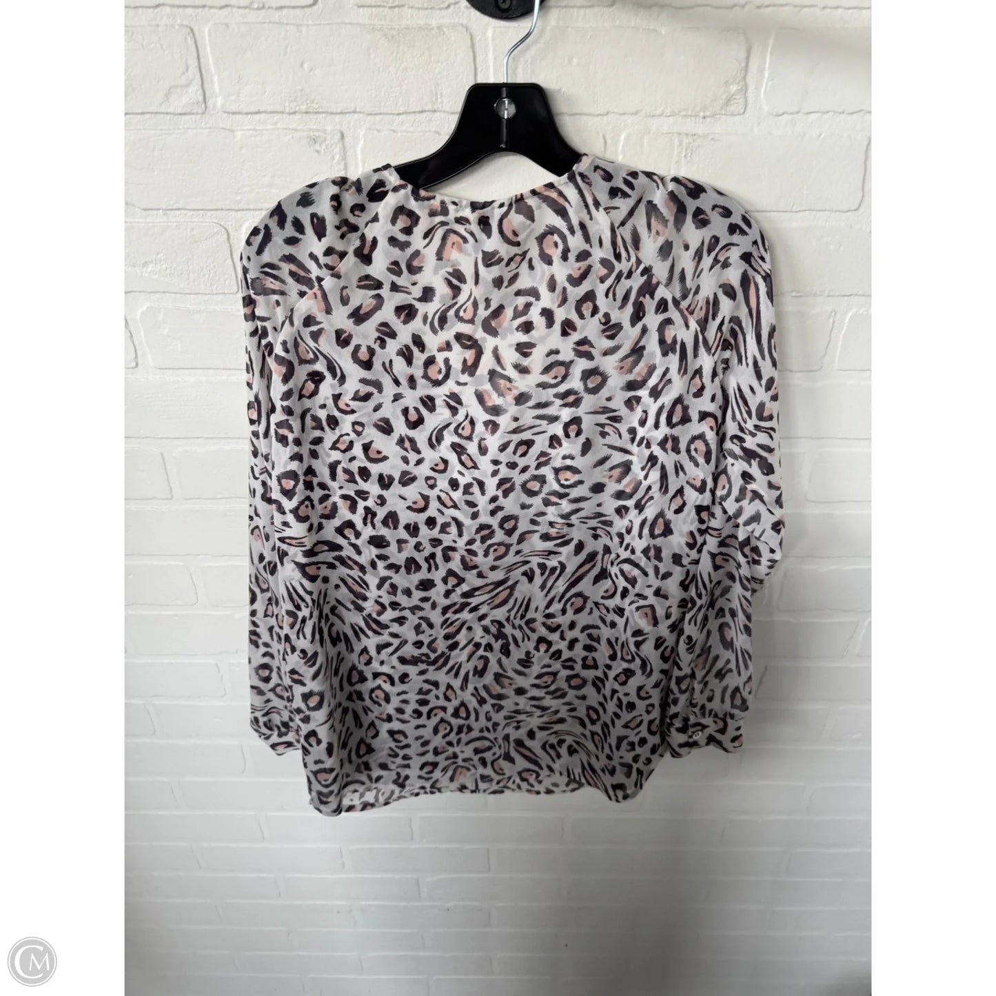 Top Long Sleeve By Cabi In Black & White, Size: S
