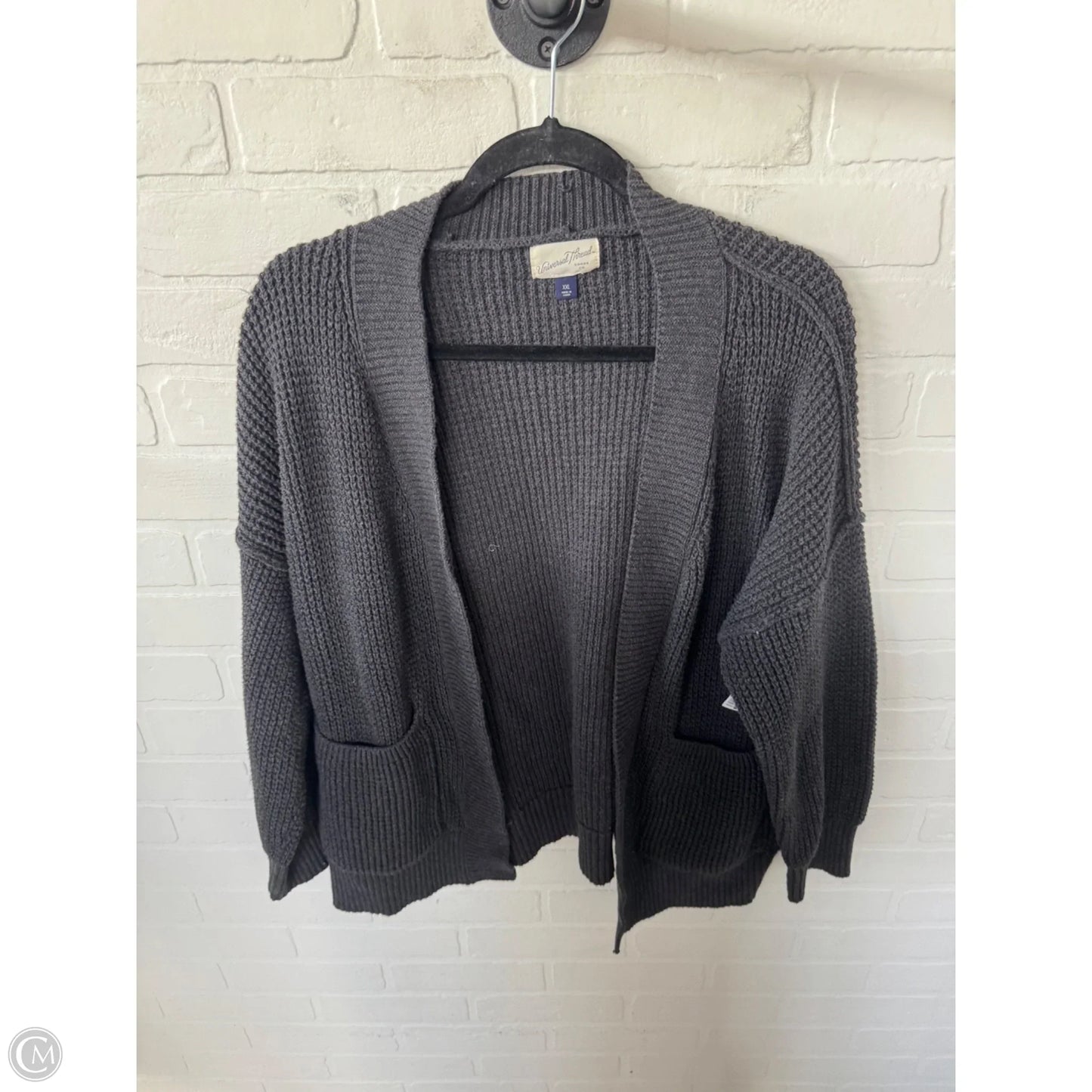 Sweater Cardigan By Universal Thread In Grey, Size: Xxl