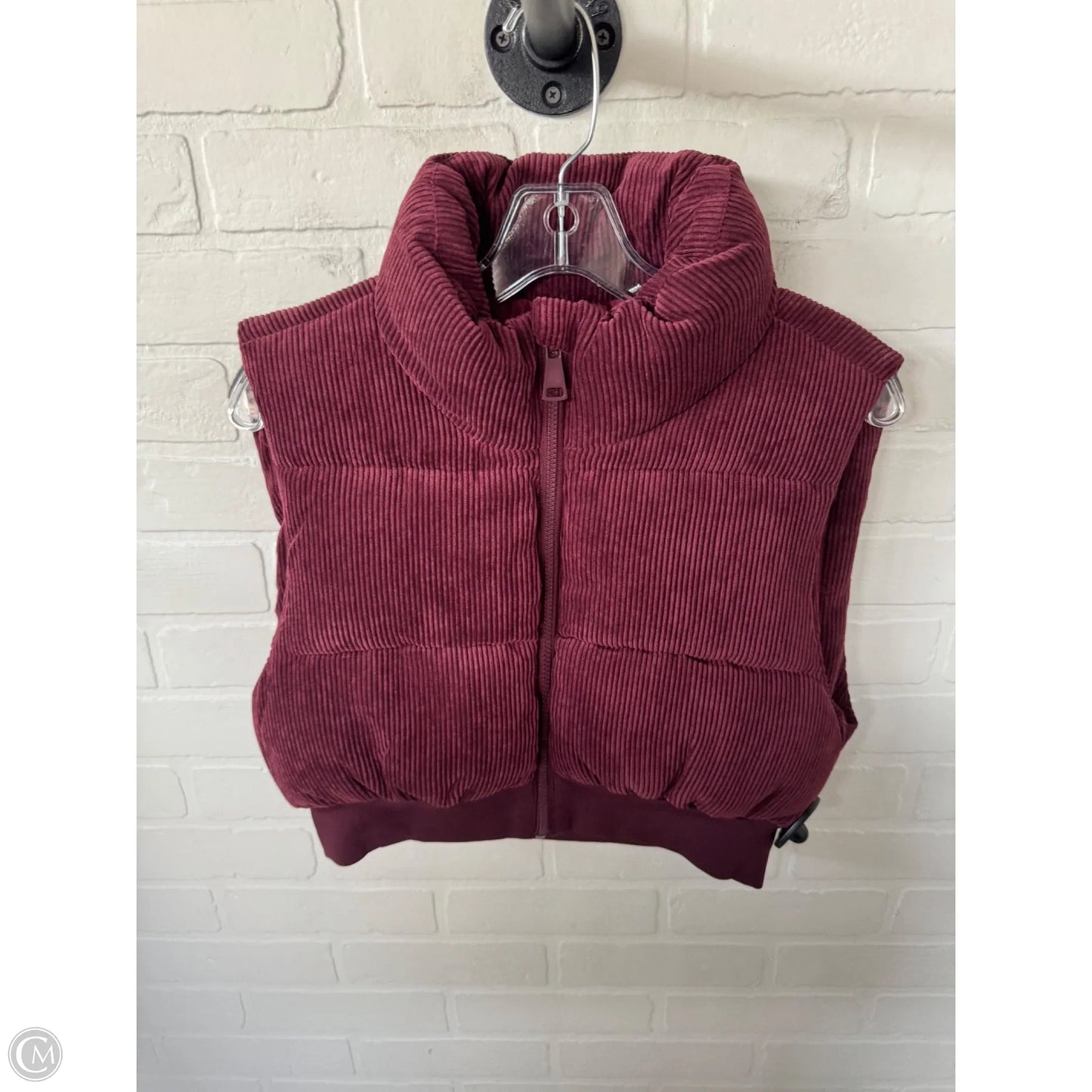 Vest Puffer & Quilted By Ci Sono In Maroon, Size: S