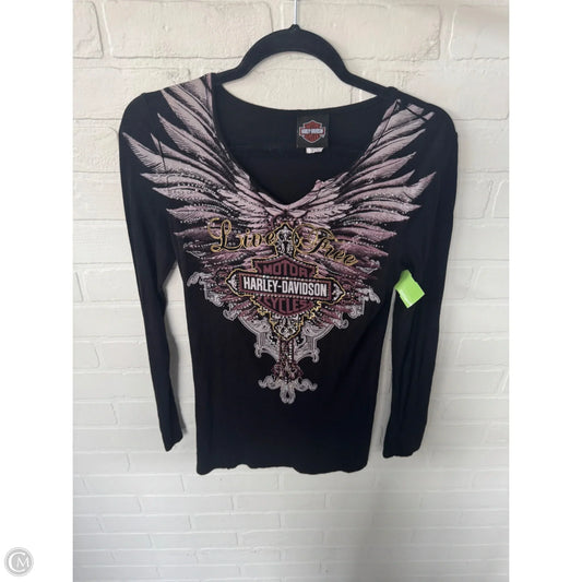 Top Long Sleeve By Harley Davidson In Black, Size: S