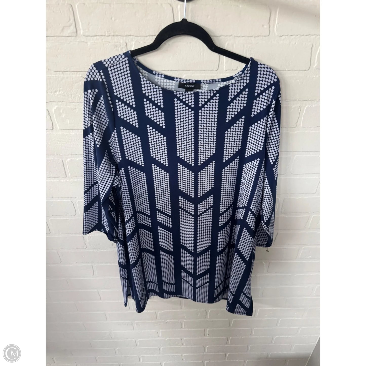 Dress Casual Short By Alfani In Blue & White, Size: Xl