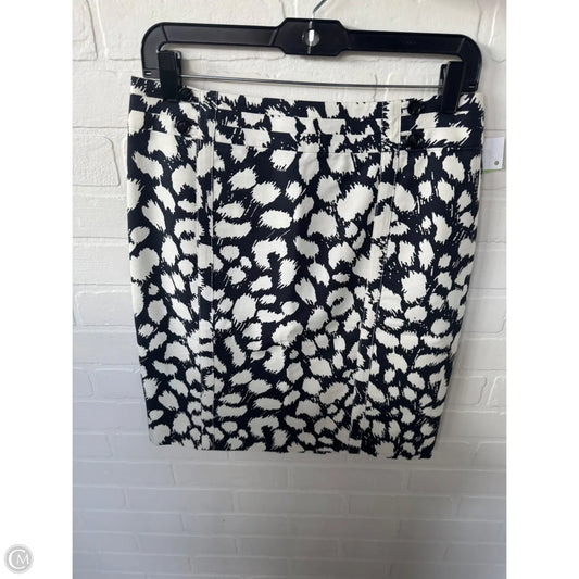 Skirt Mini & Short By Loft In Black & Cream, Size: 2