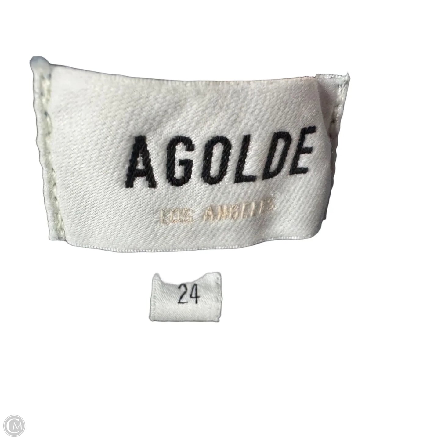 Jeans Straight By Agolde In Blue Denim, Size: 0