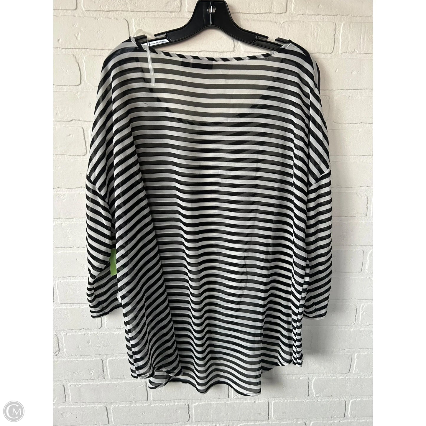 Top Long Sleeve By Ana In Black & White, Size: Xl