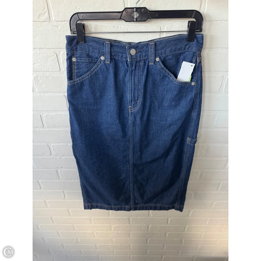 Skirt Midi By Levis In Blue Denim, Size: 6