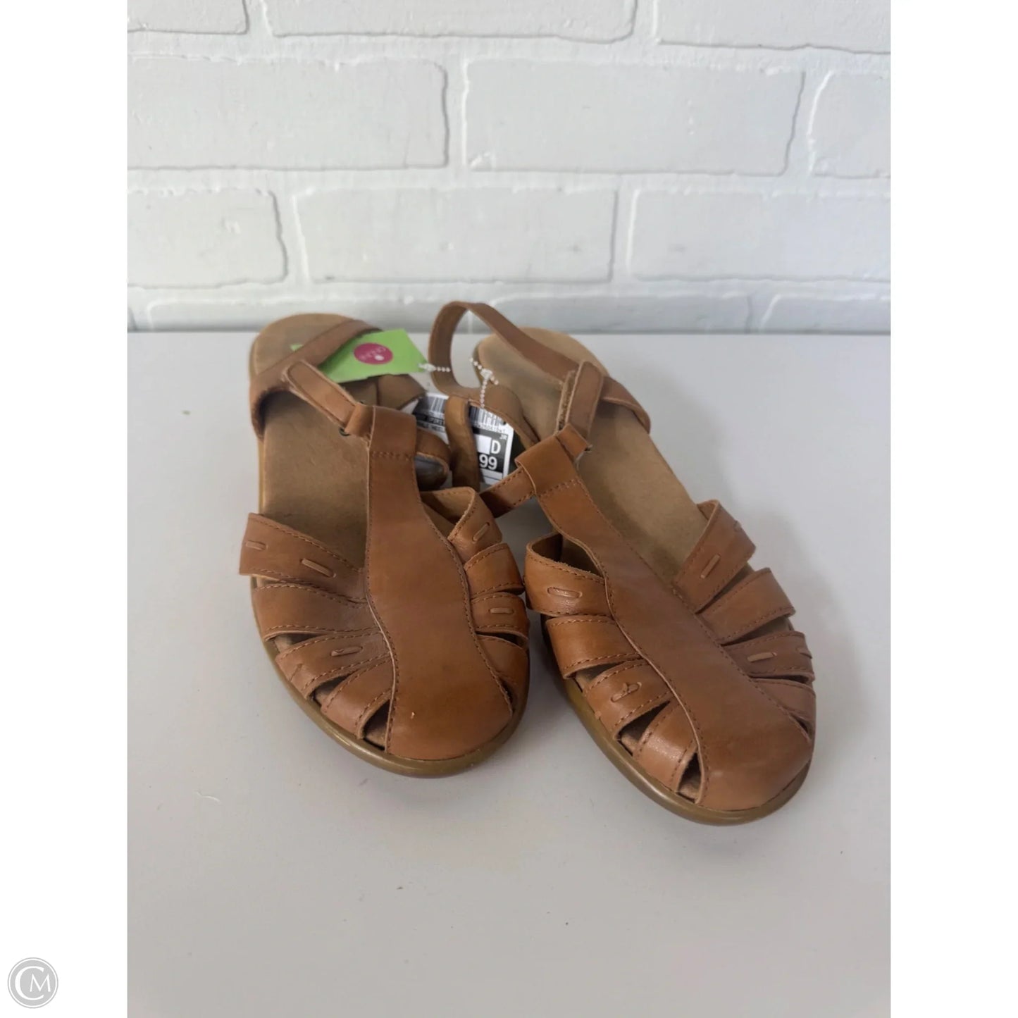 Sandals Heels Wedge By Easy Spirit In Brown, Size: 8