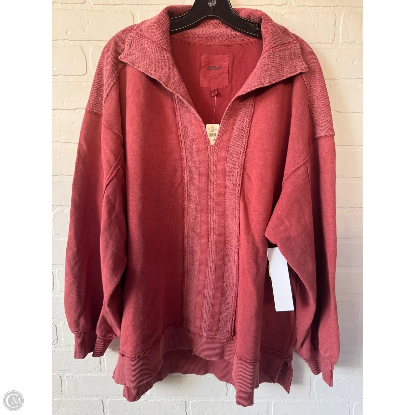 Sweatshirt Collar By Aerie In Orange, Size: L