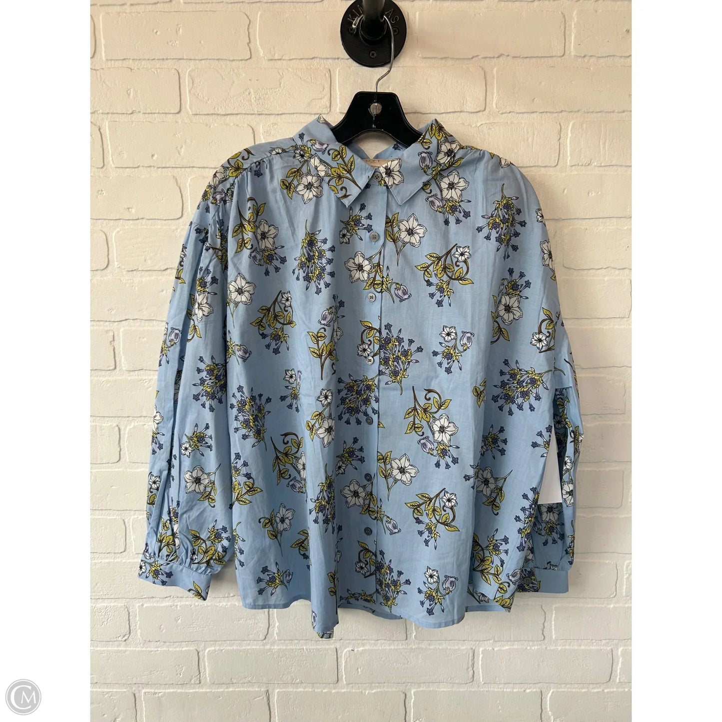 Top Long Sleeve By Loft In Blue, Size: L