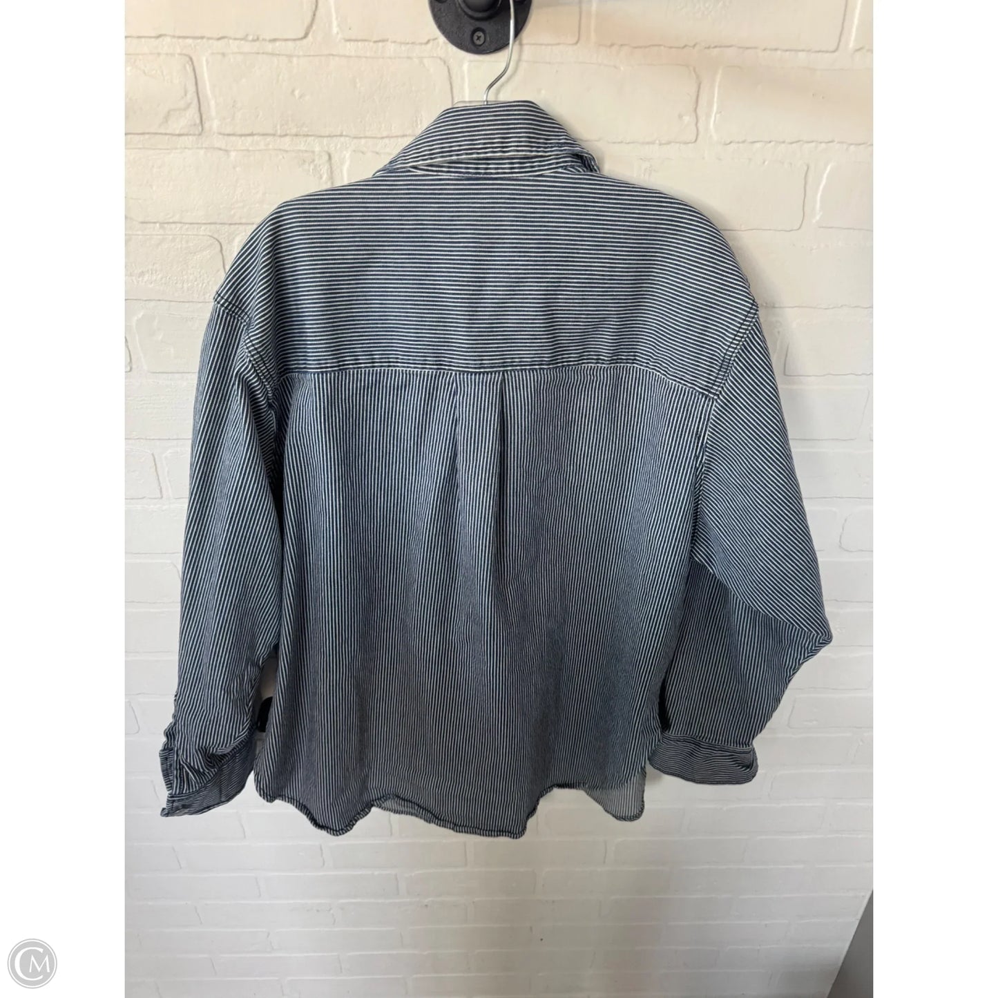 Jacket Shirt By Universal Thread In Blue & White, Size: Xl