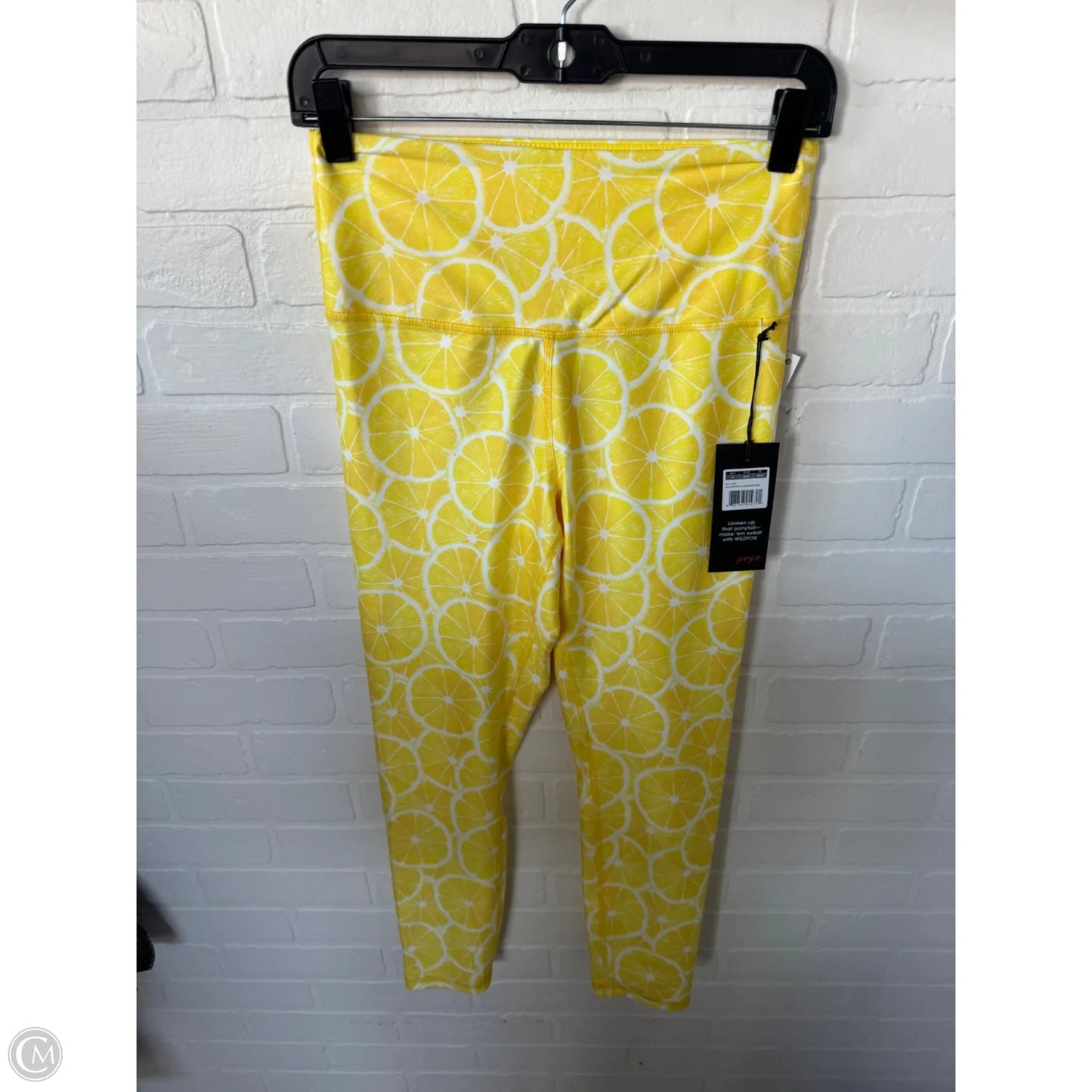 Athletic Leggings By Wildfox In Yellow, Size: 8