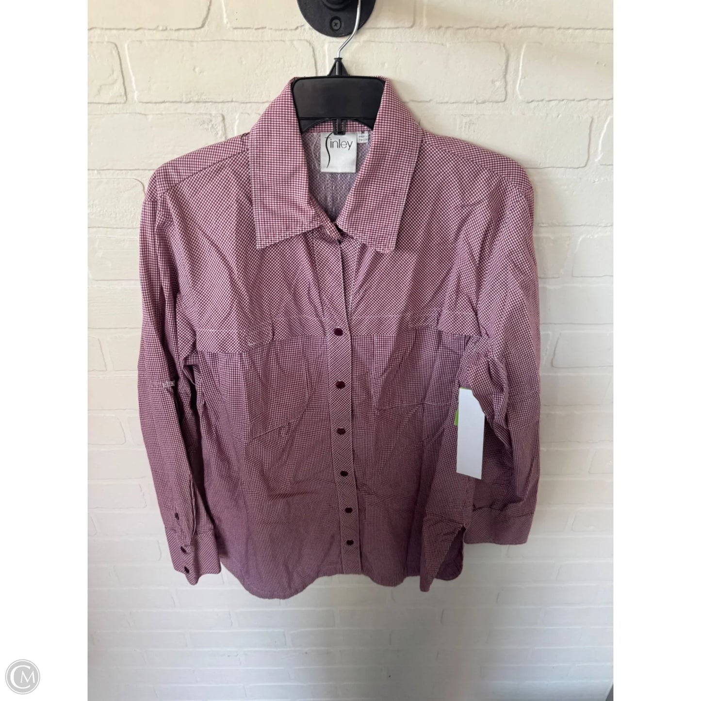 Top Long Sleeve By Clothes Mentor In Red & White, Size: M