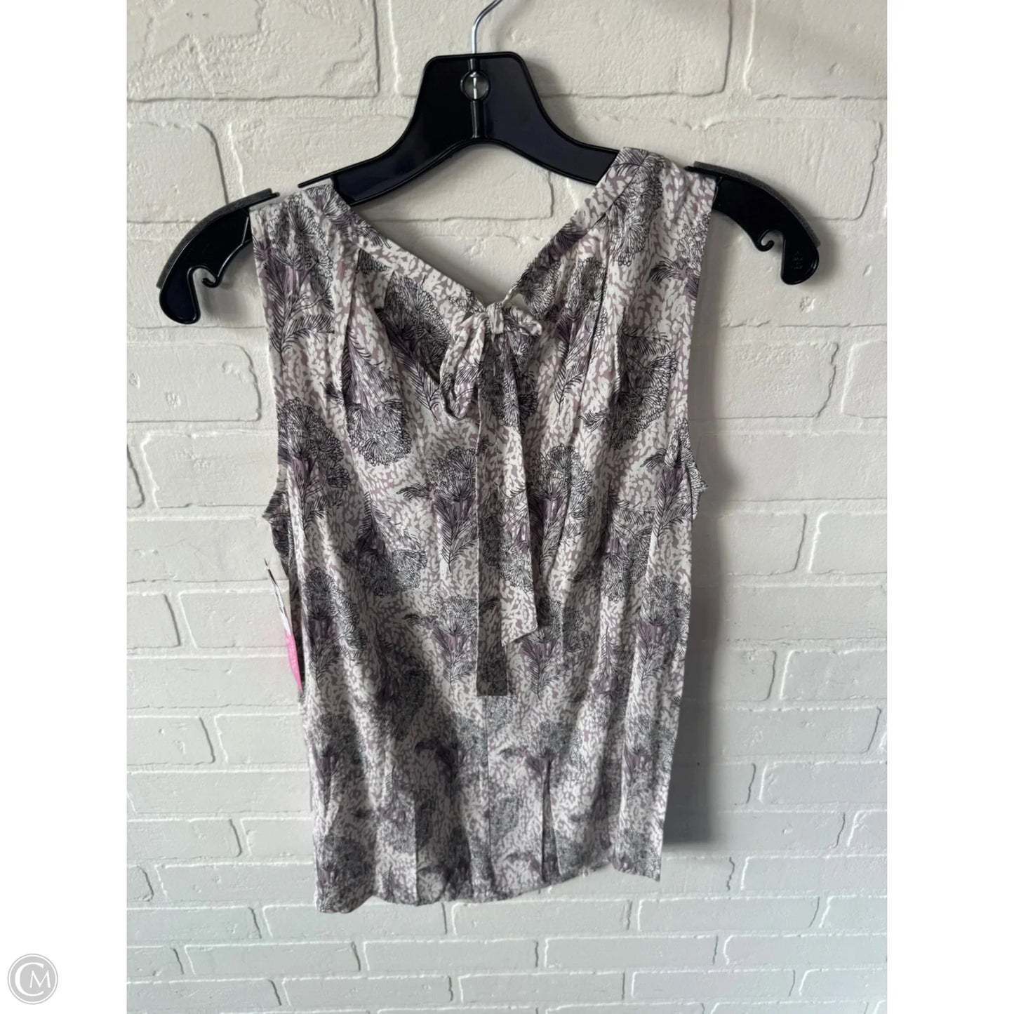 Top Sleeveless By Boden In Cream & Purple, Size: S