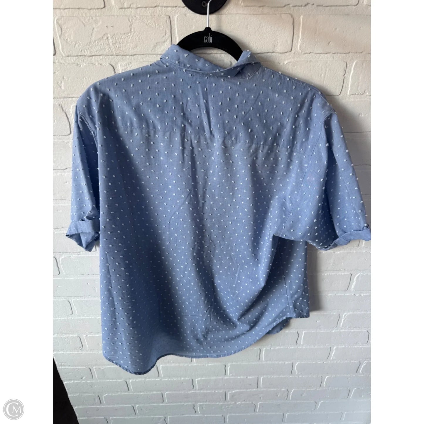 Top Short Sleeve By Cmc In Blue & Brown, Size: S