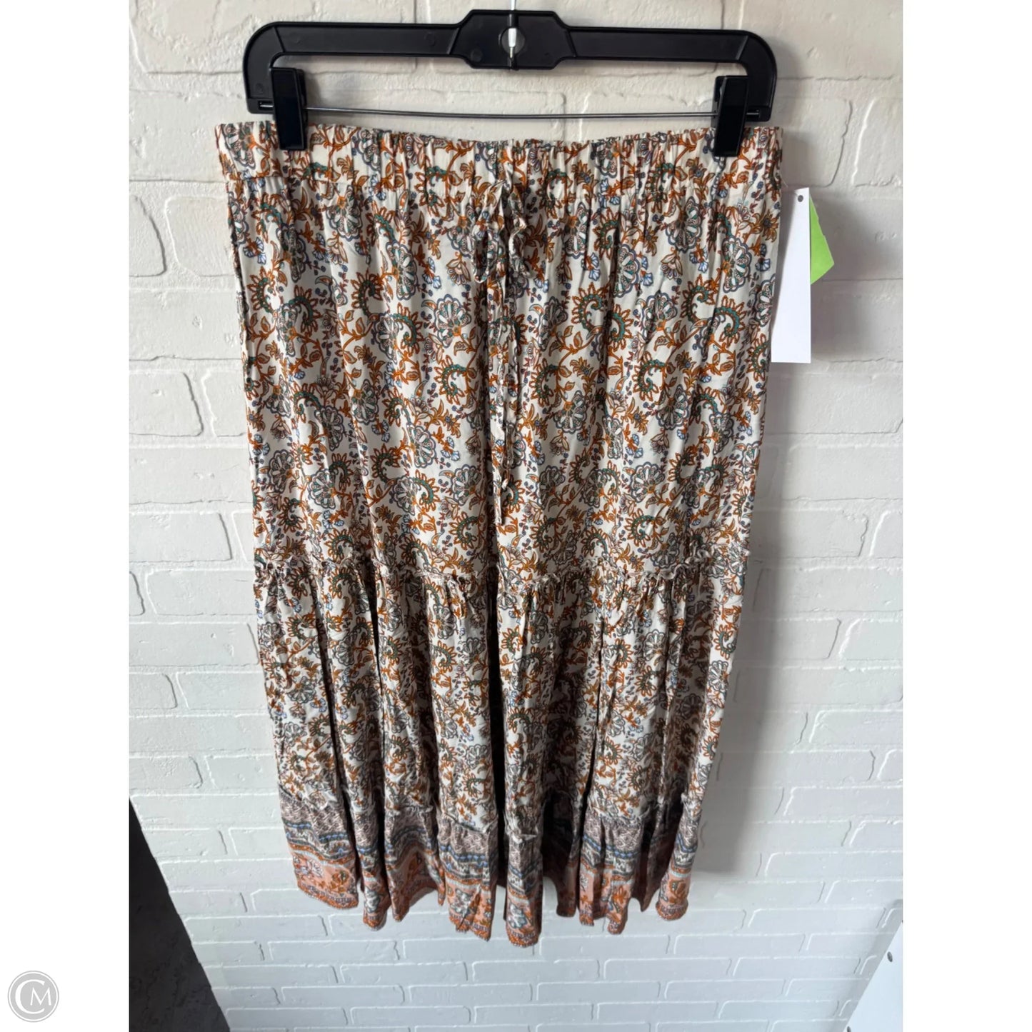 Skirt Maxi By Cme In Cream & Orange, Size: 12