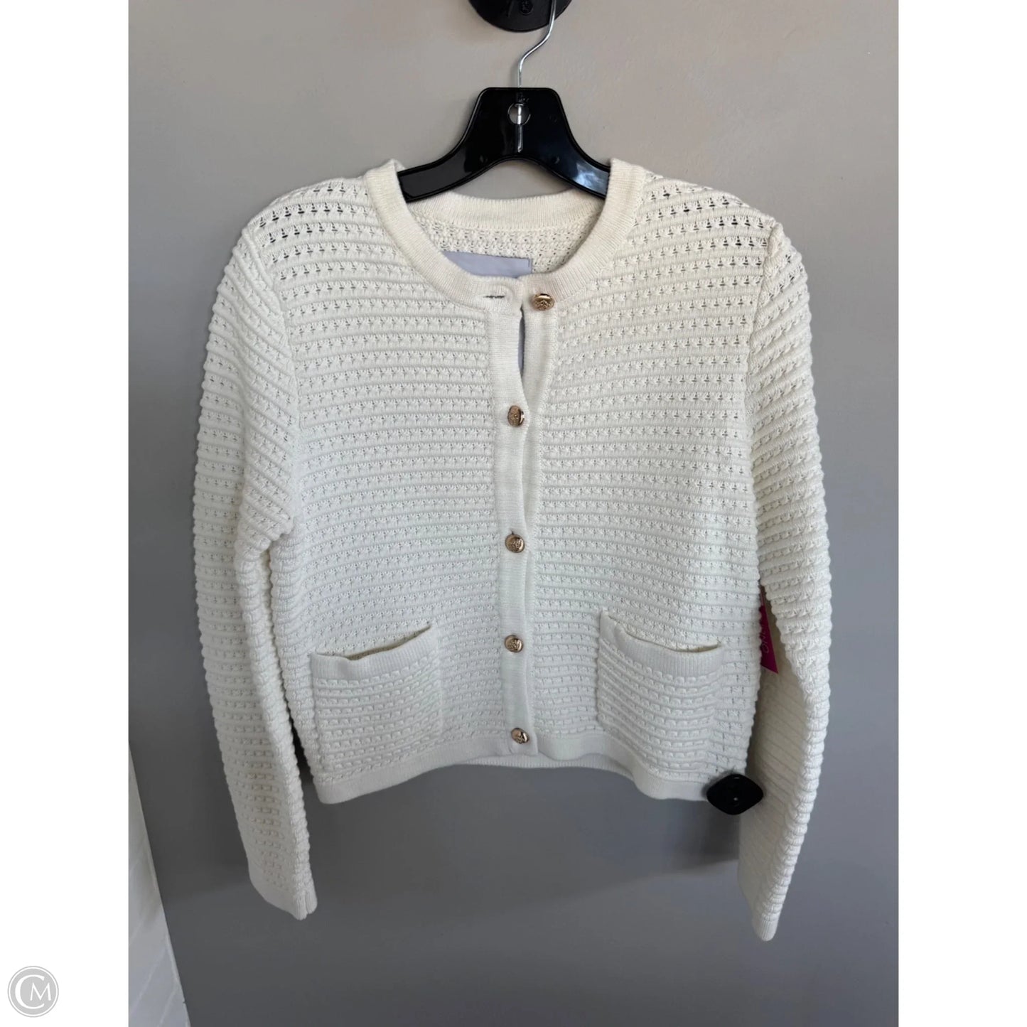 Sweater Cardigan By Cma In Cream, Size: S