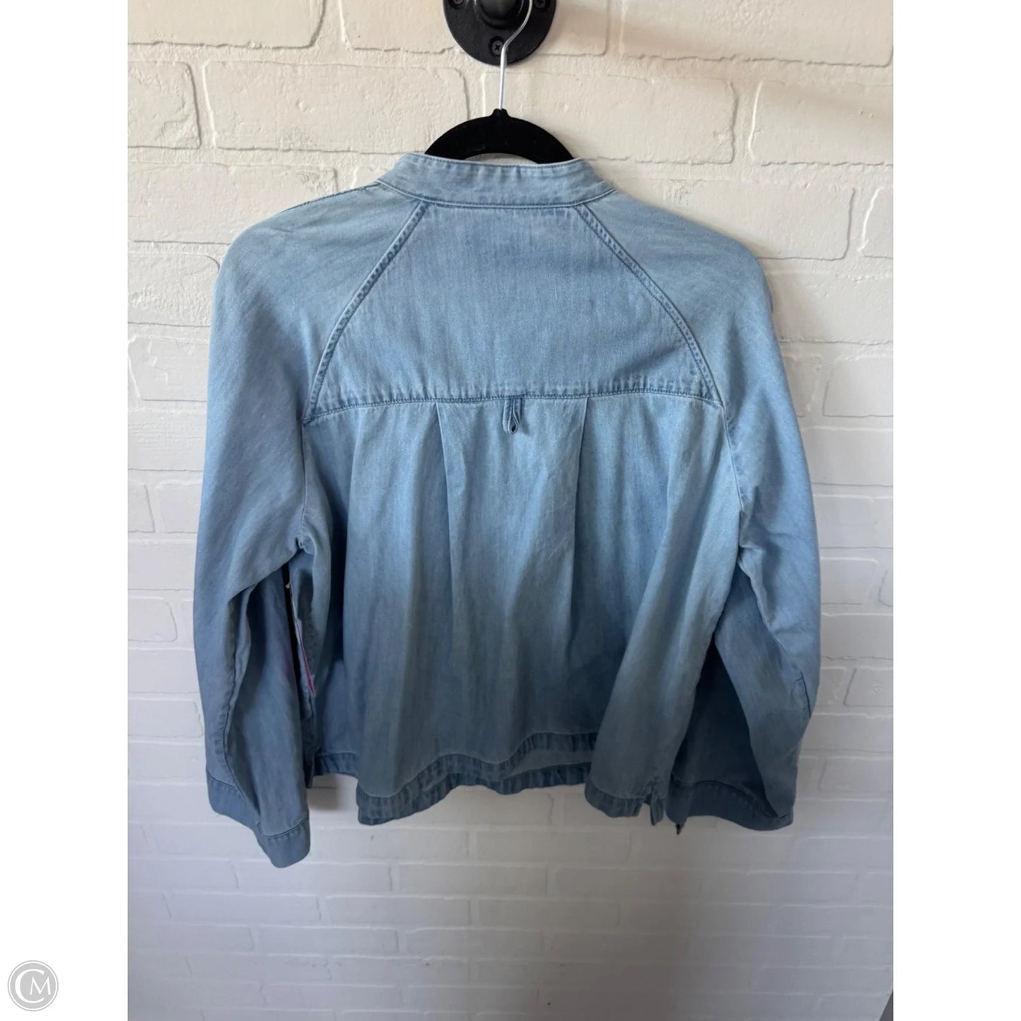 Top Long Sleeve By Banana Republic In Blue Denim, Size: L