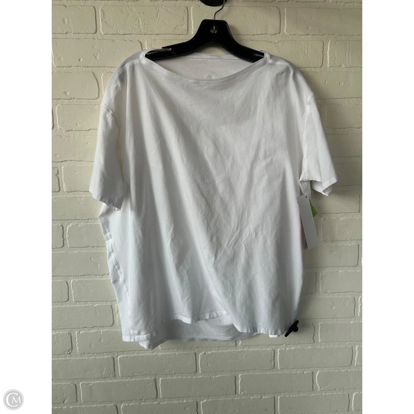 Athletic Top Short Sleeve By Lululemon In White, Size: Xl