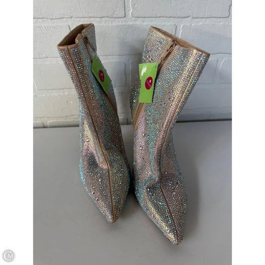 Boots Mid-calf Heels By Inc In Silver, Size: 8