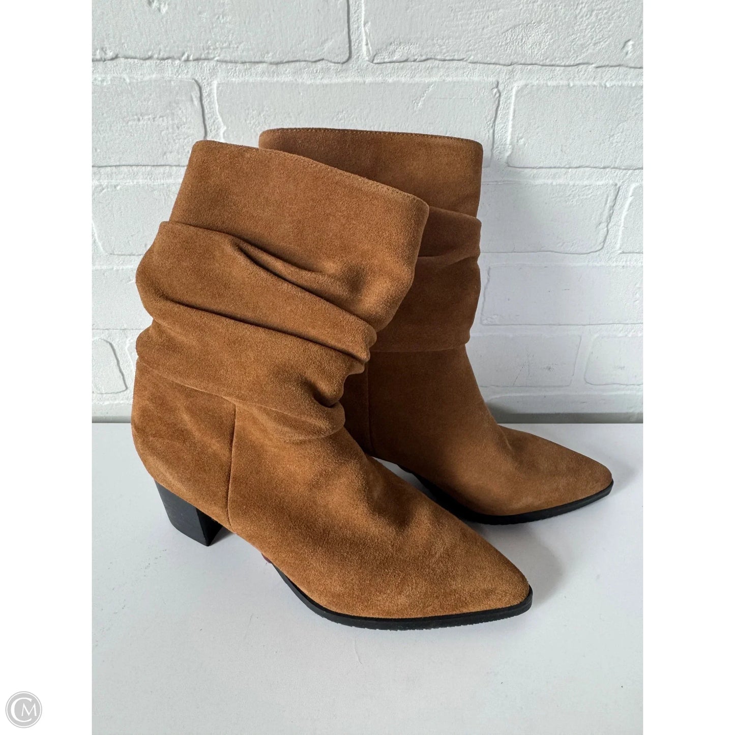 Boots Mid-calf Heels By Blondo In Brown, Size: 8