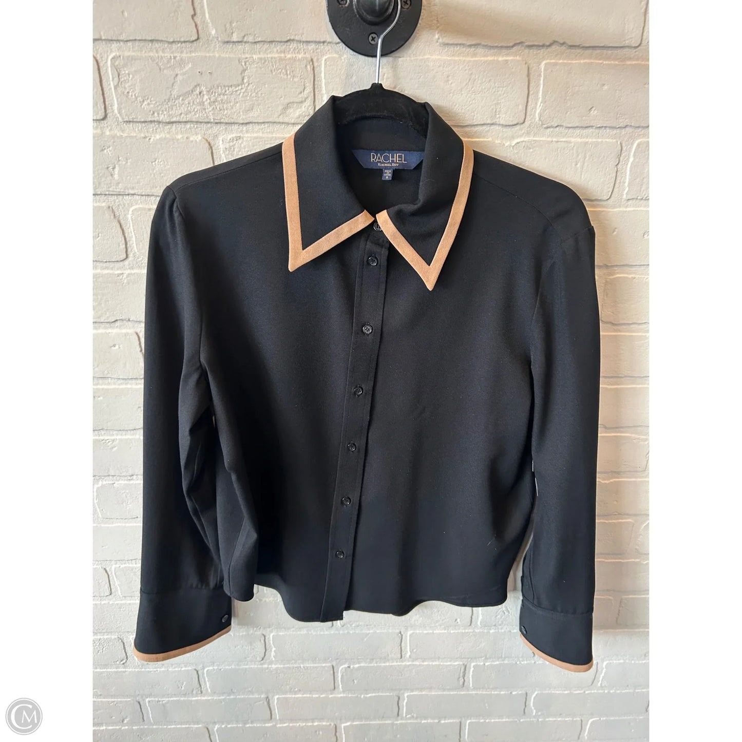 Top Long Sleeve By Rachel Zoe In Black & Tan, Size: S