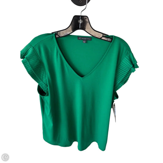 Top Short Sleeve By Adrianna Papell In Green, Size: L