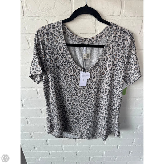Top Short Sleeve By Z Supply In Black & Cream, Size: L