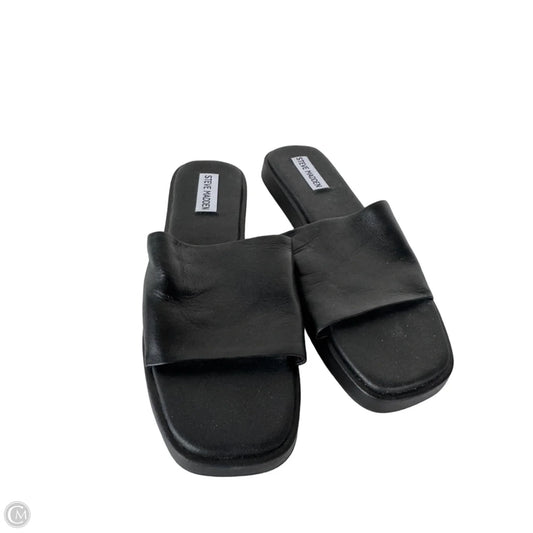 Sandals Flats By Steve Madden In Black, Size: 8.5