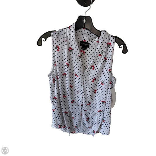 Top Sleeveless By Liz Claiborne In Black & White, Size: M
