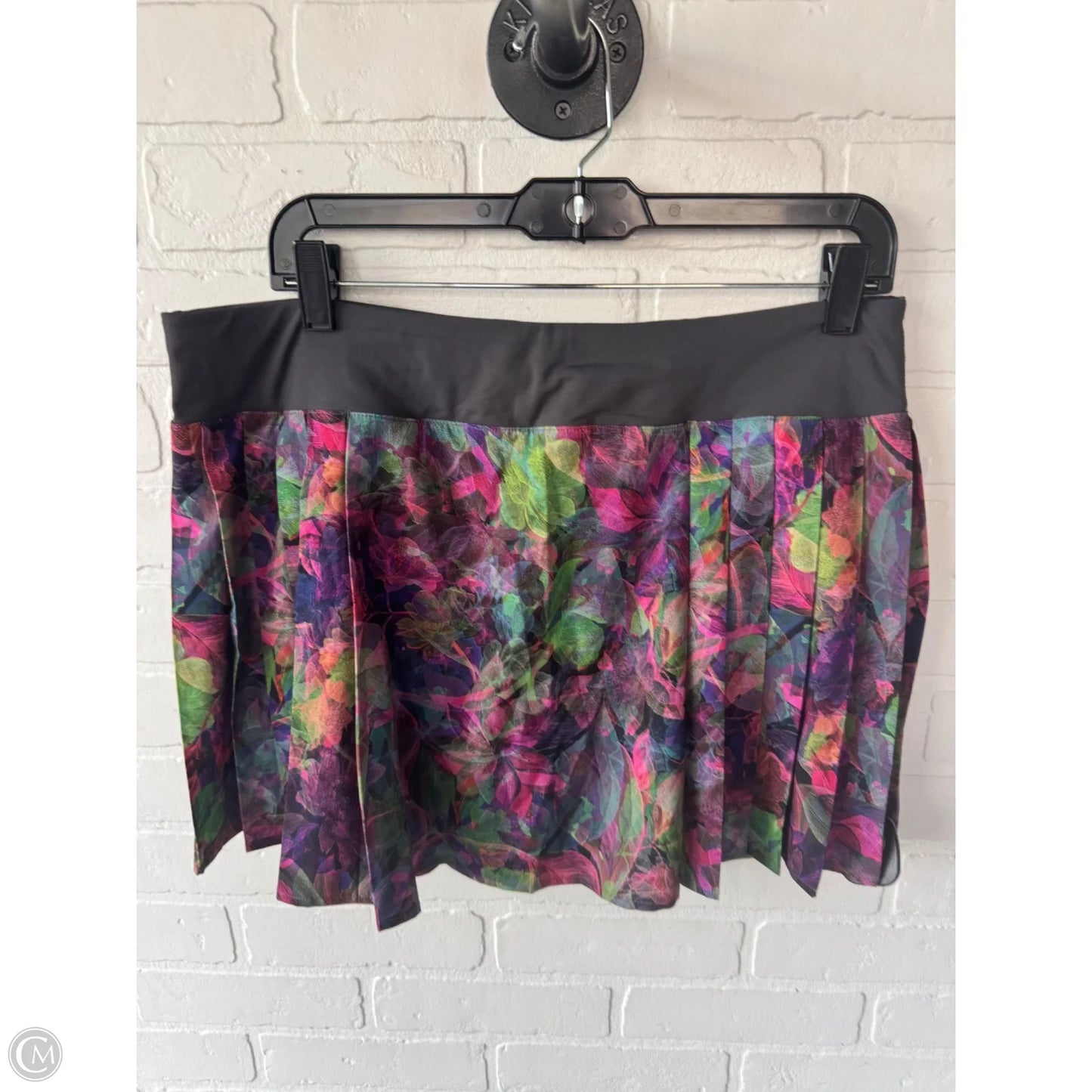 Athletic Skort By Lululemon In Grey & Pink, Size: 12