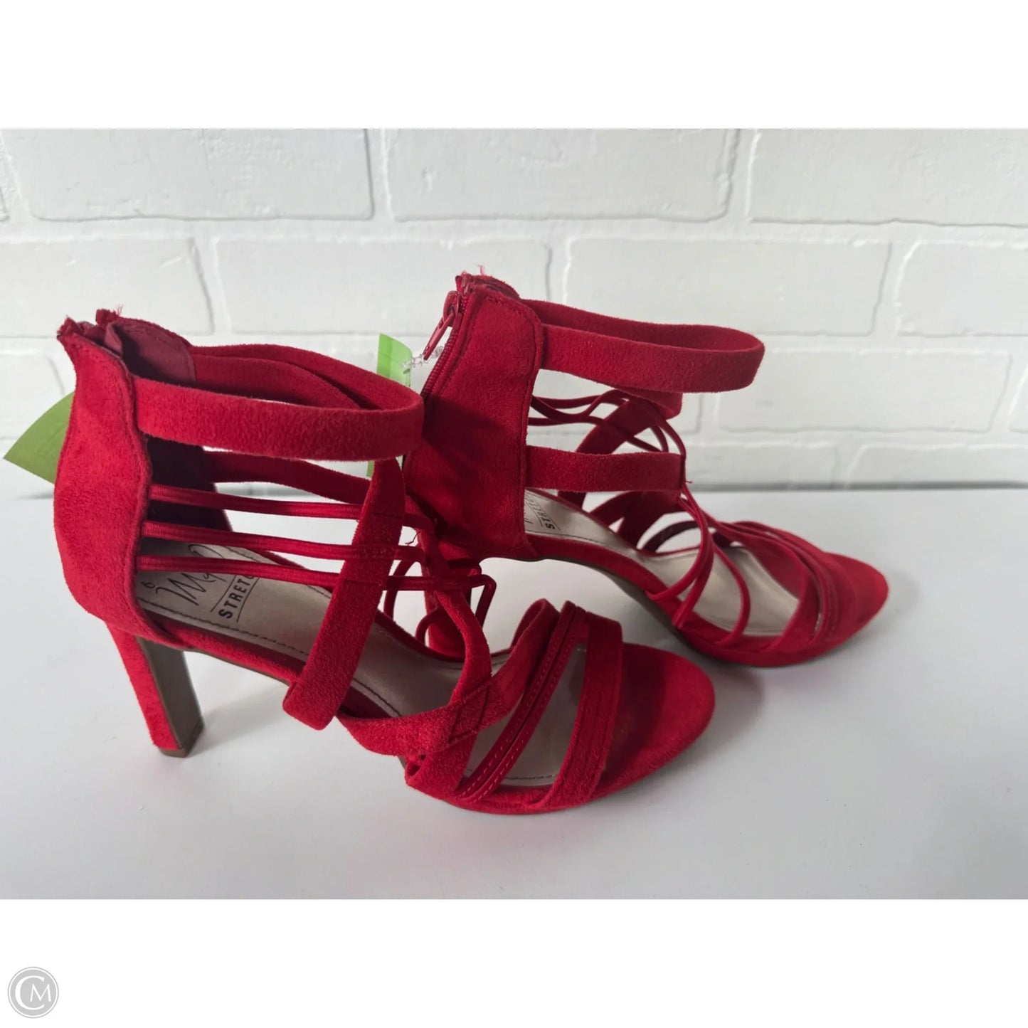 Sandals Heels Stiletto By Impo In Red, Size: 7.5