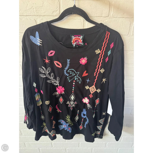 Top Long Sleeve Designer By Johnny Was In Black, Size: Xl