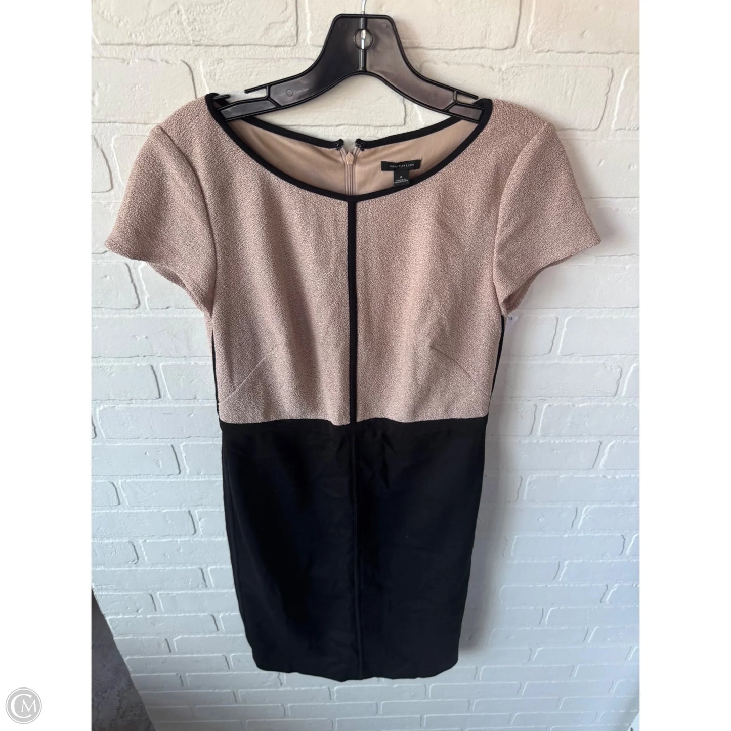 Dress Work By Ann Taylor In Black & Tan, Size: S