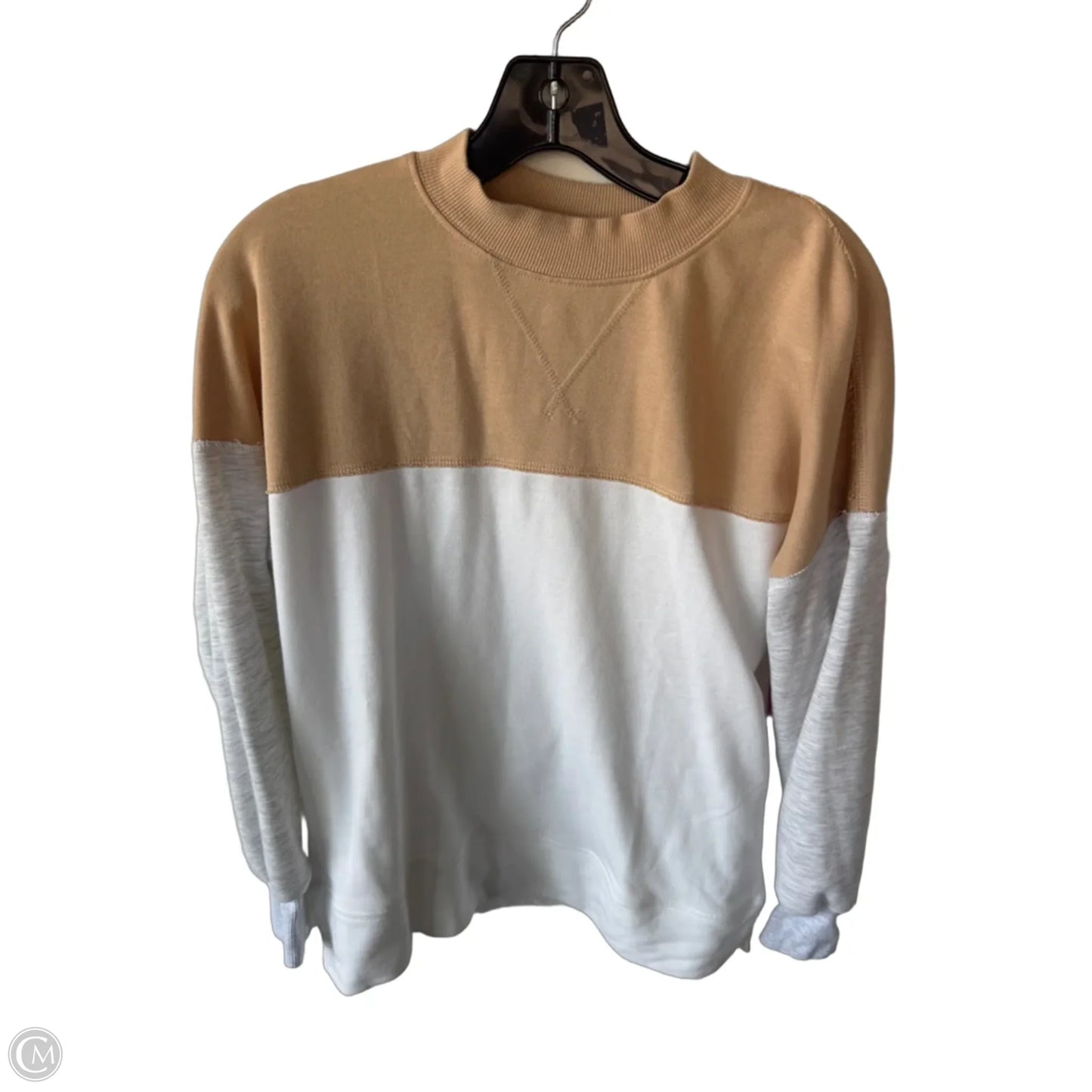 Sweatshirt Crewneck By Cme In Tan & White, Size: S