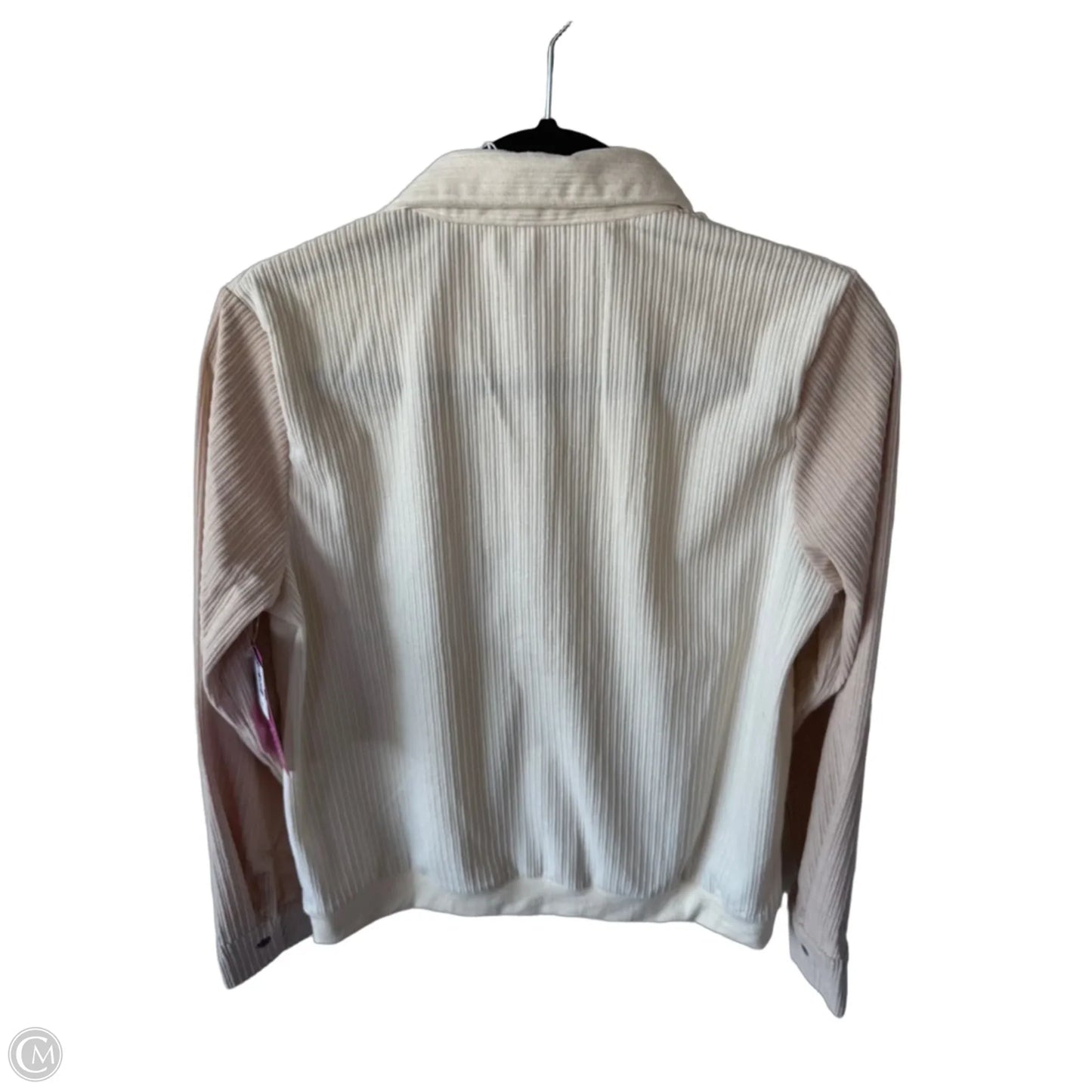 Top Long Sleeve By Cme In Cream & Tan, Size: M