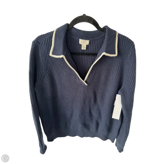 Sweater By Caslon In Blue & Brown, Size: L