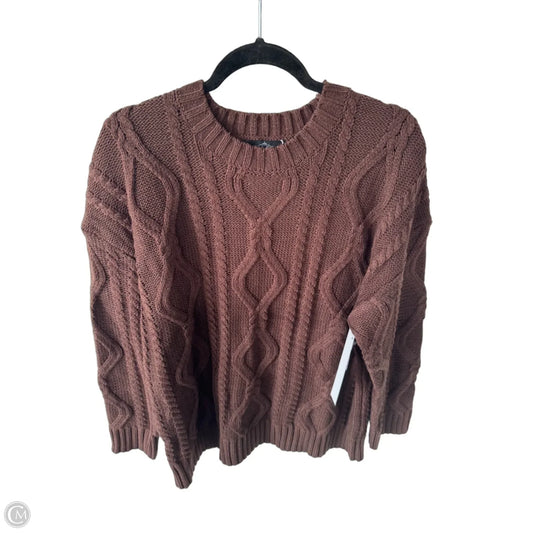 Sweater By Trendy Queen In Brown, Size: L