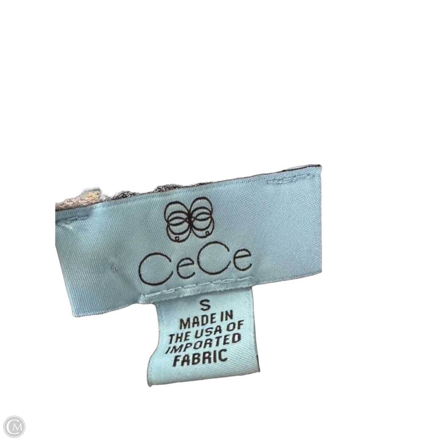 Top Short Sleeve By Cece In Black & White, Size: S