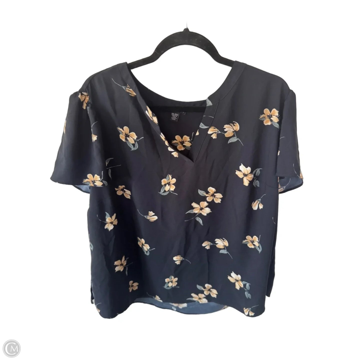 Top Short Sleeve By Hilary Radley In Black, Size: Xxl