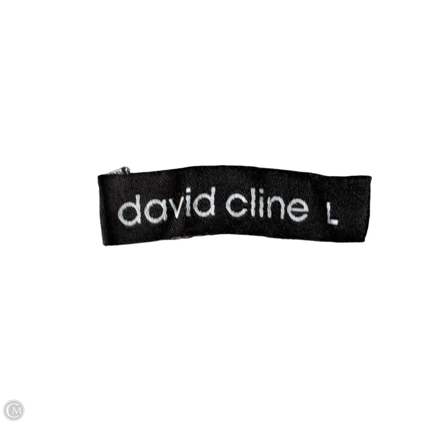 Top Long Sleeve By David Cline In Black & Cream, Size: L
