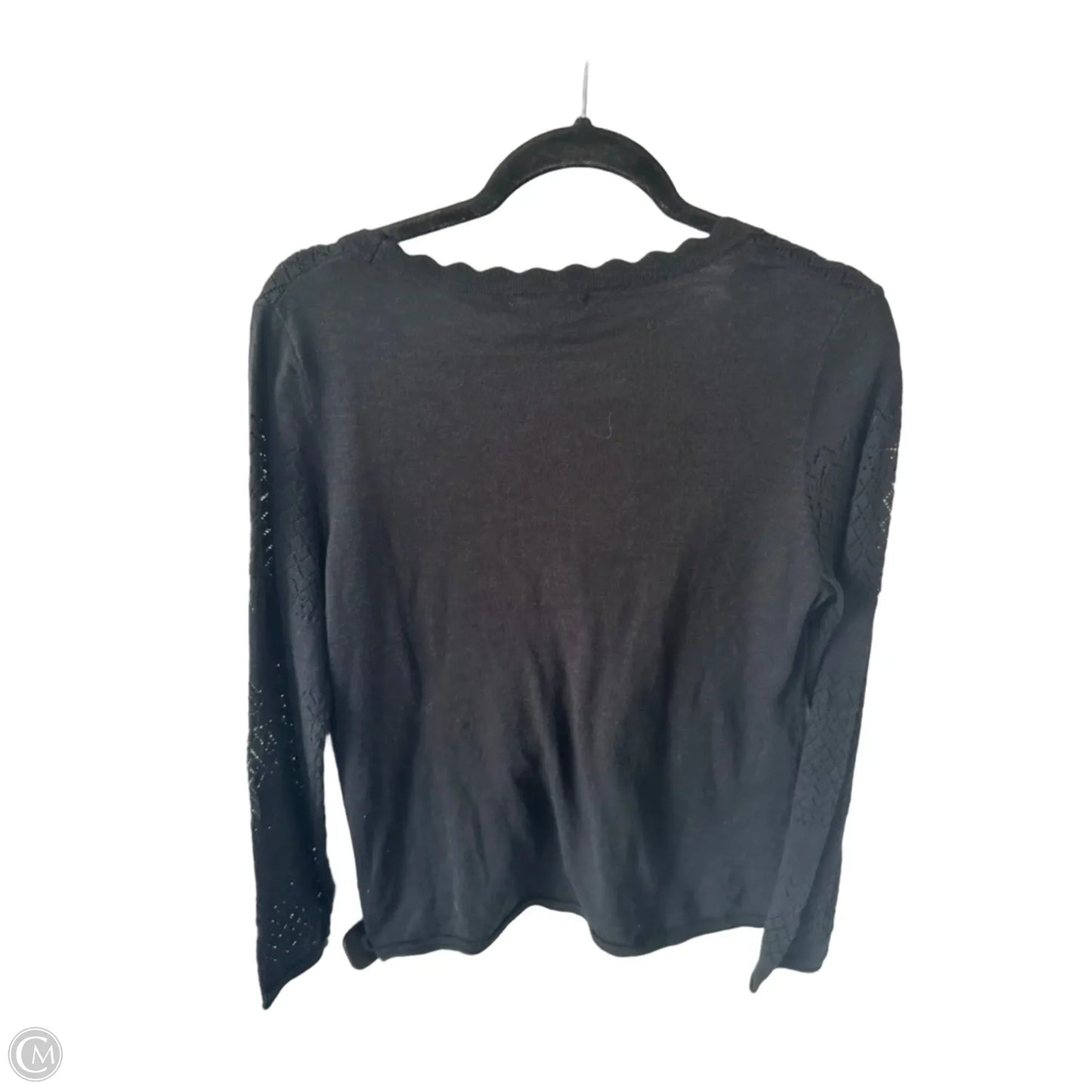 Sweater Cardigan Designer By Frye In Black, Size: M