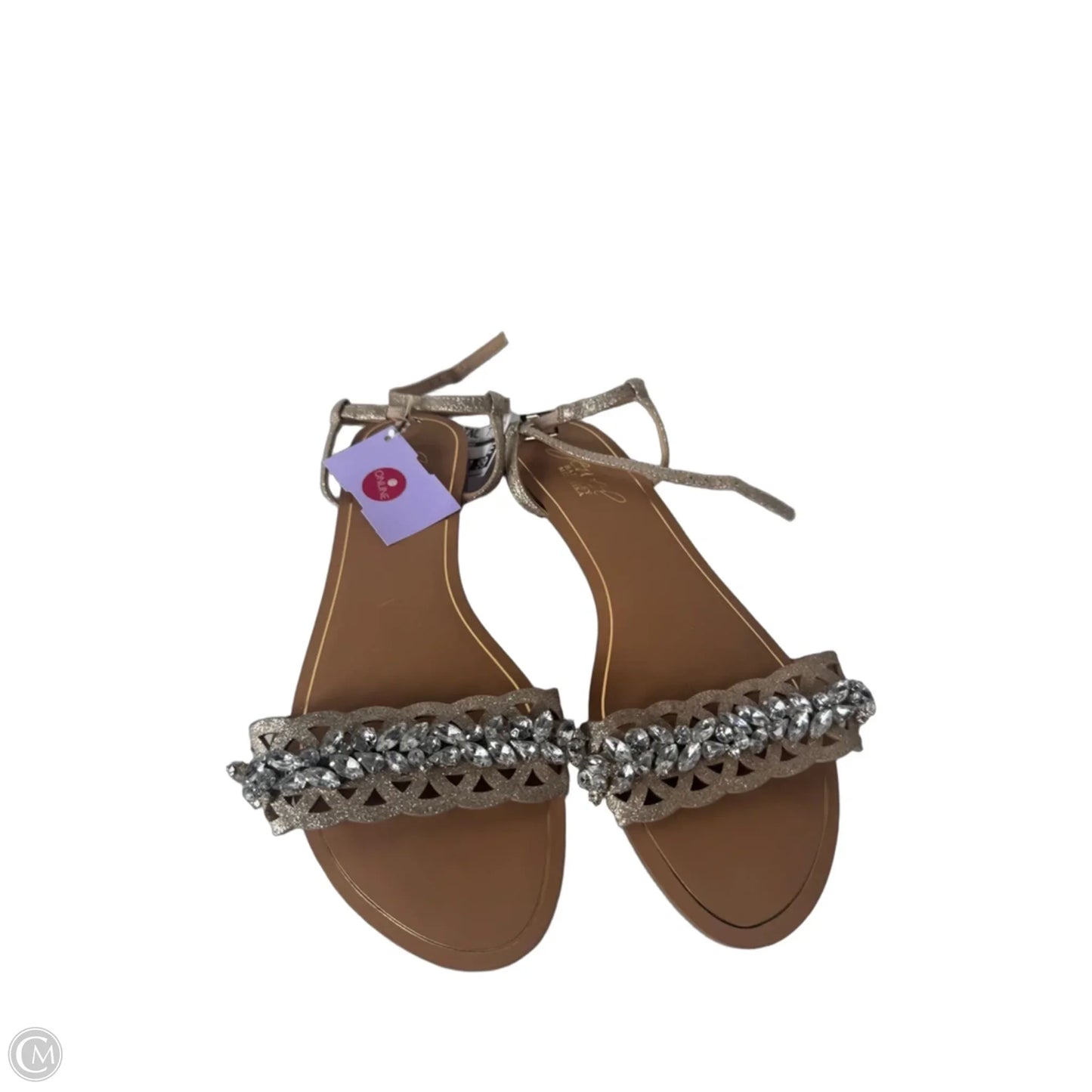 Sandals Flats By Badgley Mischka In Gold & Silver, Size: 8