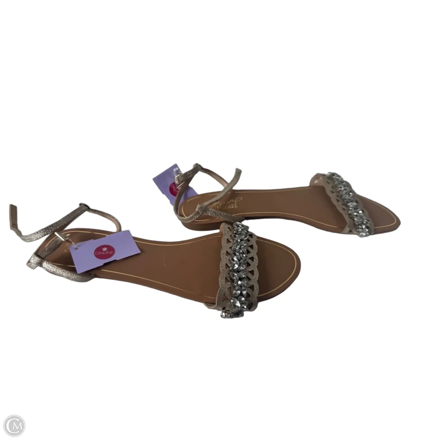 Sandals Flats By Badgley Mischka In Gold & Silver, Size: 8